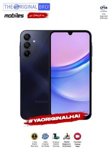 Samsung A15 - 6GB RAM - 128GB Storage - PTA Approved - 12 Months Warranty - Black - The Original Bro Mobiles - TOB52